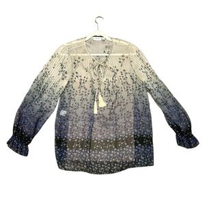 Per Se by Carlisle 100% Silk Ombre Floral Blouse - Size 8